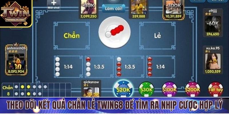 Chẵn Lẻ Twin68 - Bí Quyết Dự Đoán Kết Quả Chính Xác 2025 Theo dõi kết quả chẵn lẻ Twin68 để tìm ra nhịp cược hợp lý